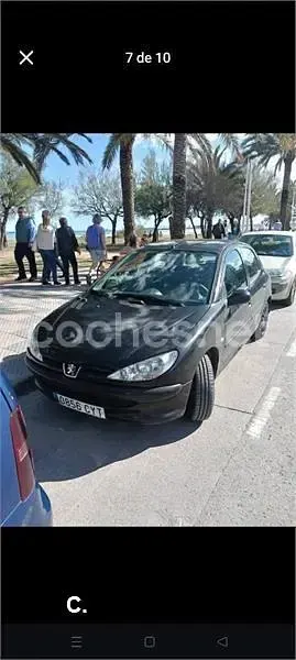 Usado Peugeot 206 75 CV (55 kW) 2004 Negro Berlina