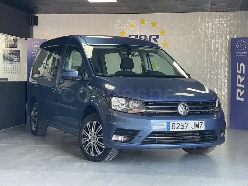 Usado VW Caddy Trendline 102 CV (75 kW) 2016 Azul Monovolumen
