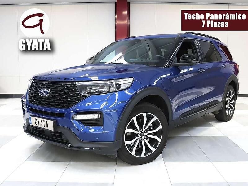 Azul Usado 2021 Ford Explorer ST-Line SUV | 46.990 € (Precio justo) - Imagen 1/4