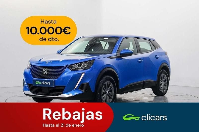 Azul Usado 2021 Peugeot e-2008 Active SUV | 12.690 € (Buen precio) - Imagen 1/4
