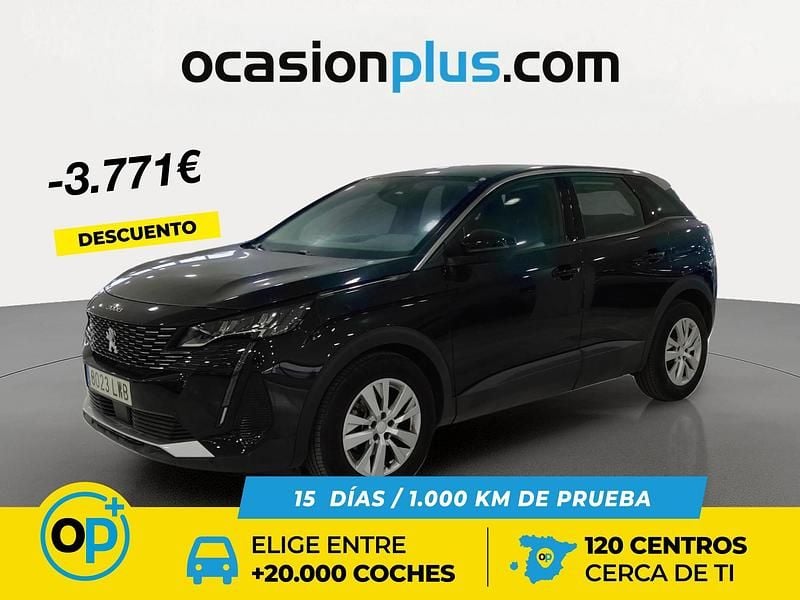 Negro Usado 2022 Peugeot 3008 Active Recogida | 19.490 € (Precio justo) - Imagen 1/4