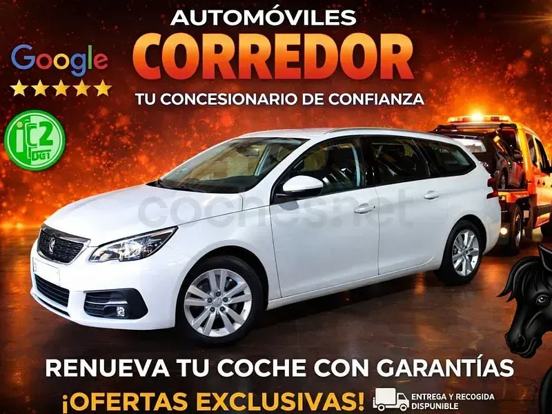 Usado Peugeot 308 SW Active 130 CV (95 kW) 2018 Blanco Familiar