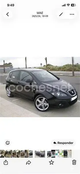 Usado Seat Altea Sport 140 CV (102 kW) 2010 Negro Monovolumen