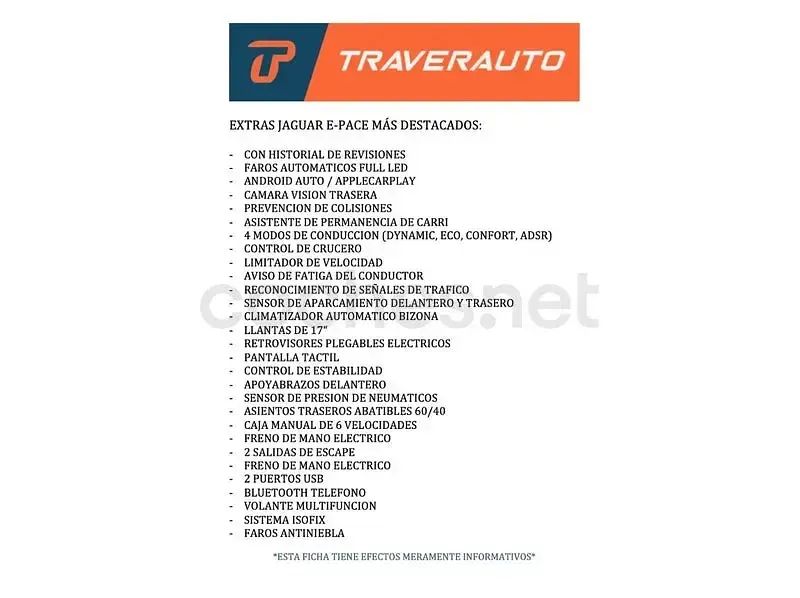 Usado Jaguar E-Pace 150 CV (110 kW) 2019 Blanco SUV