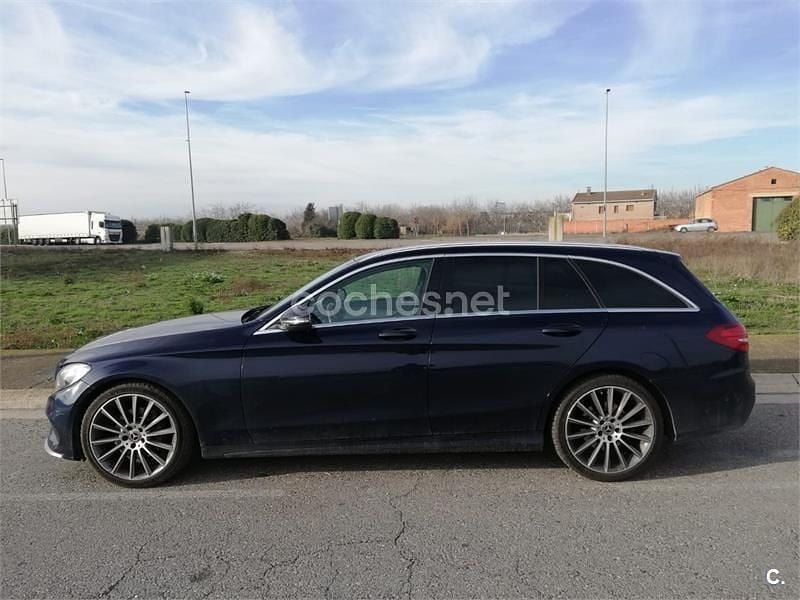 Azul Usado 2017 Mercedes C220 AMG line Familiar | 15.000 € (Super precio) - Imagen 1/4