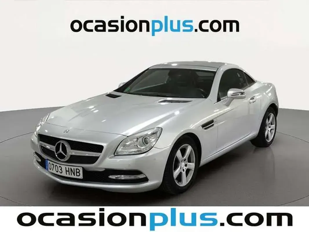 Usado Mercedes SLK200 184 CV (135 kW) 2011 Plateado Descapotable