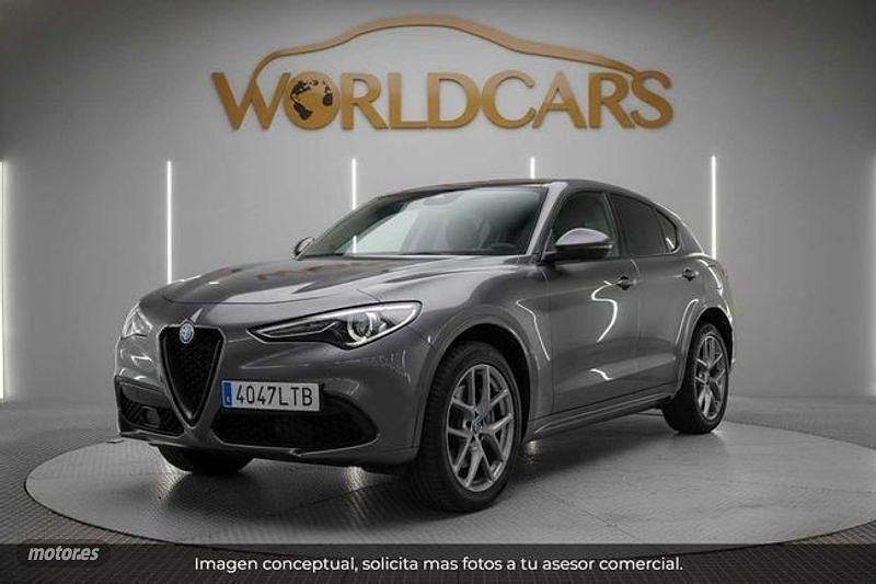 Gris Usado 2021 Alfa Romeo Stelvio Sprint SUV | 25.245 € (Precio justo) - Imagen 1/4