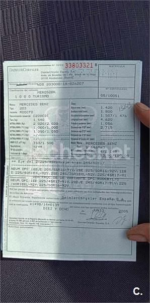 Usado Mercedes C220 Sport Edition 150 HP (110 kW) 2005 Cinzento Sedan