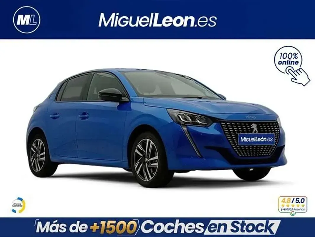 Usado Peugeot 208 Allure 102 CV (75 kW) 2023 Azul Utilitario