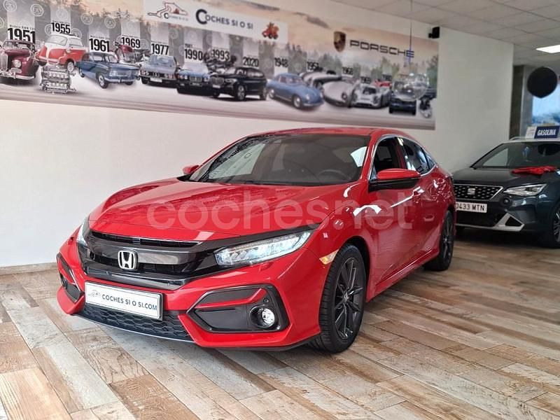 Rojo Usado 2021 Honda Civic Elegance Berlina | 17.495 € (Super precio) - Imagen 1/4