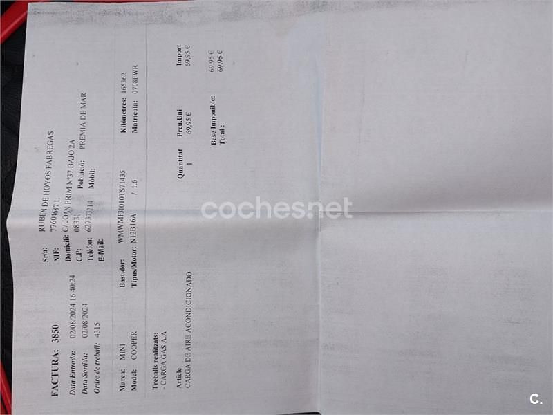 Usado Mini Cooper 120 CV (88 kW) 2008 Rojo Utilitario