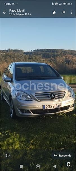 Usado Mercedes B200 140 CV (102 kW) 2007 Gris / plata Monovolumen