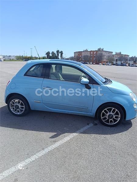 Usado Fiat 500 Lounge 69 CV (50 kW) 2012 Azul Descapotable