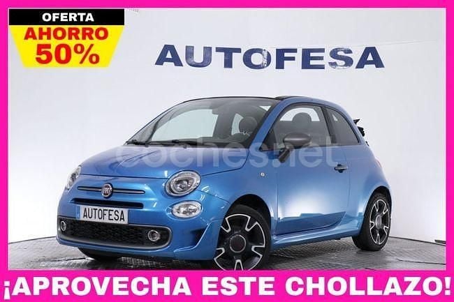 Azul Usado 2016 Fiat 500C S Descapotable | 10.250 € (Un poco caro) - Imagen 1/4