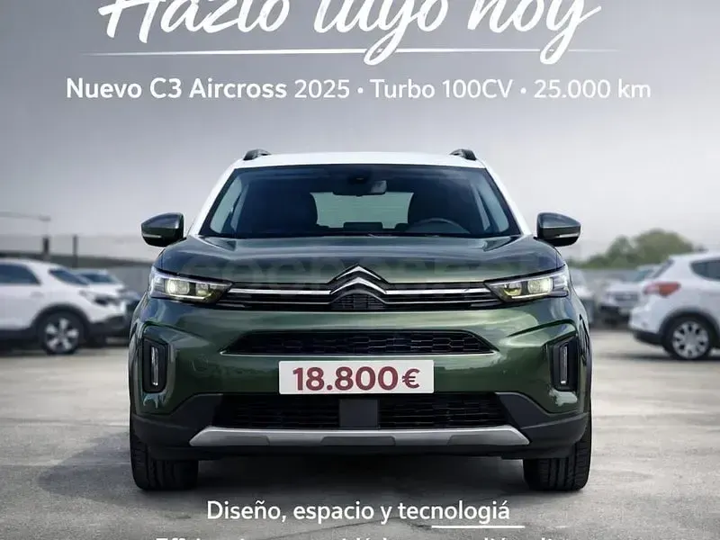 Usado Citroën C3 Aircross 101 CV (74 kW) 2025 Verde SUV