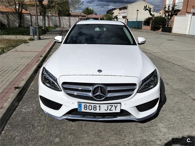 Usado Mercedes C220 AMG line 170 CV (125 kW) 2017 Blanco Berlina