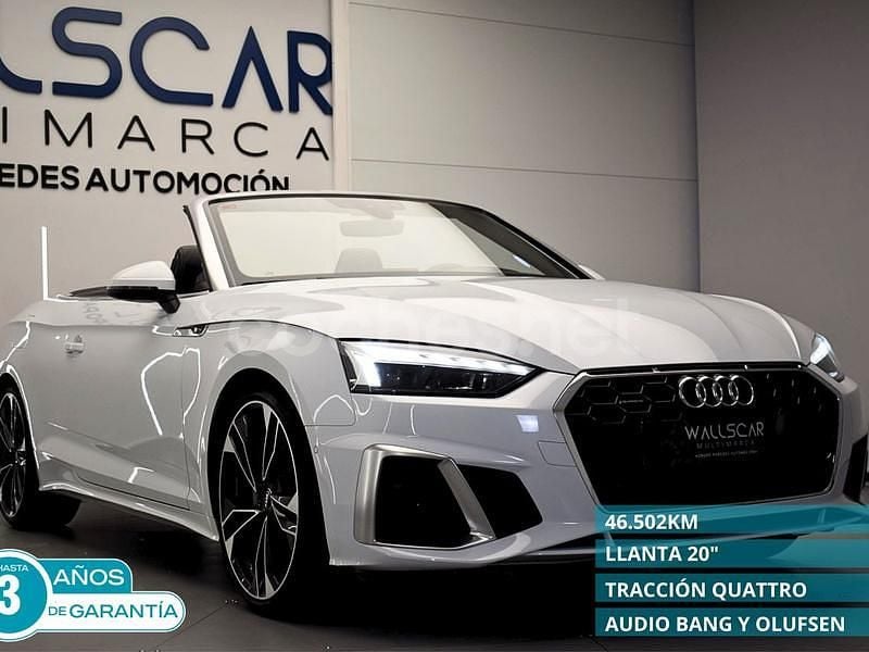 Blanco Usado 2021 Audi A5 Cabriolet S-Line Descapotable | 43.900 € (Caro) - Imagen 1/4