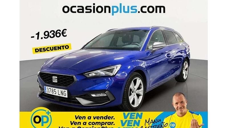 Usado Seat Leon ST FR 150 CV (110 kW) 2021 Azul Familiar
