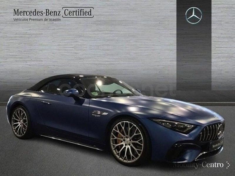 Usado Mercedes SL63 AMG AMG 585 CV (430 kW) 2024 Pintura magno manufaktur manufaktur azul espectral magno Descapotable