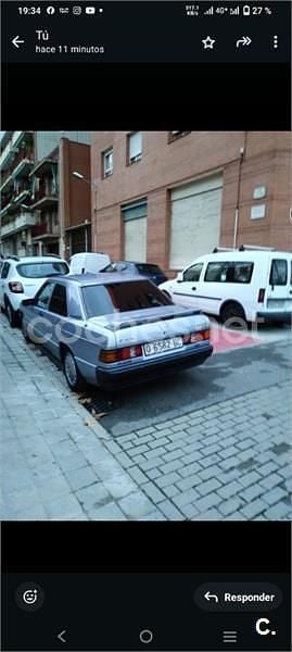 Usado Mercedes 190 126 CV (92 kW) 1991 Azul Berlina