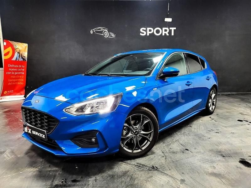 Azul Usado 2021 Ford Focus ST-Line Berlina | 17.490 € (Buen precio) - Imagen 1/4