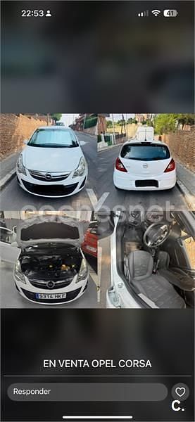 Usado Opel Corsa Selective 85 CV (62 kW) 2012 Blanco Berlina