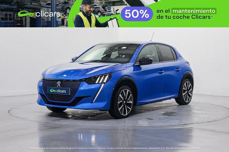 Usado Peugeot e-208 GT 100 kW (136 CV) 2020 Azul Utilitario