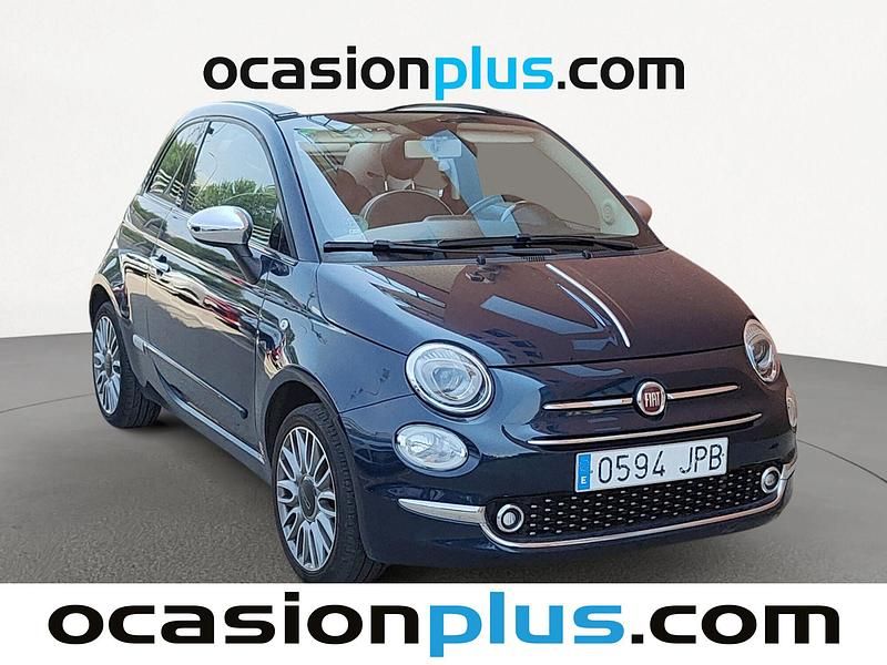 Usado Fiat 500 Lounge 69 CV (50 kW) 2016 Azul Descapotable