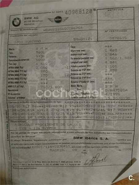 Usado BMW 520 163 CV (119 kW) 2008 Gris / plata Berlina