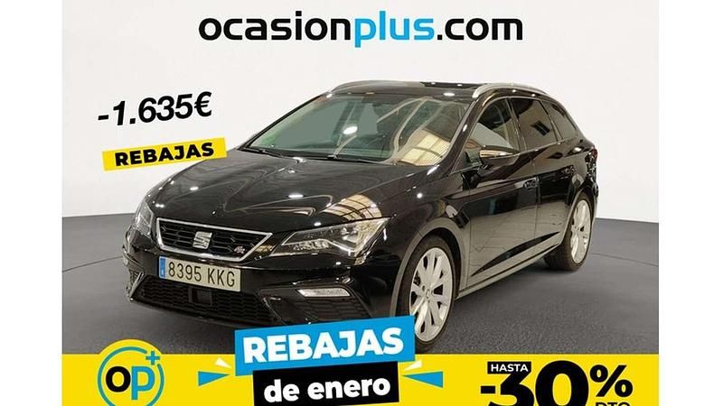 Usado Seat Leon ST FR 125 CV (91 kW) 2018 Negro Familiar