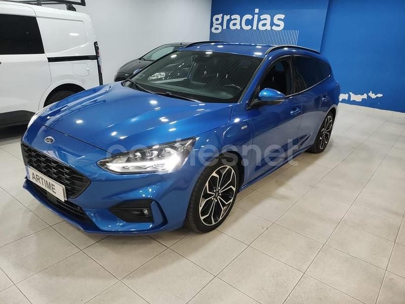 Azul Usado 2019 Ford Focus ST-Line Familiar | 17.900 € (Caro) - Imagen 1/4