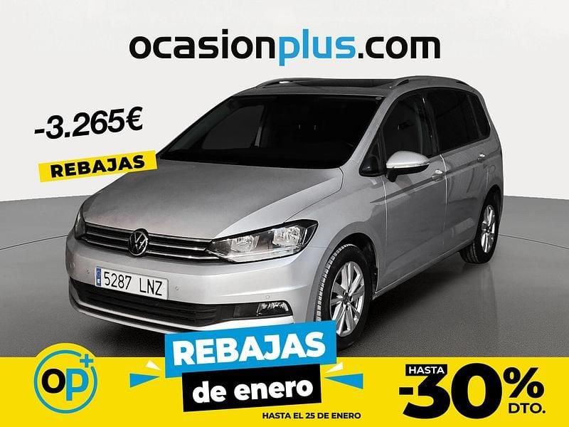 Gris Usado 2021 VW Touran Advance Monovolumen | 27.590 € (Precio justo) - Imagen 1/4