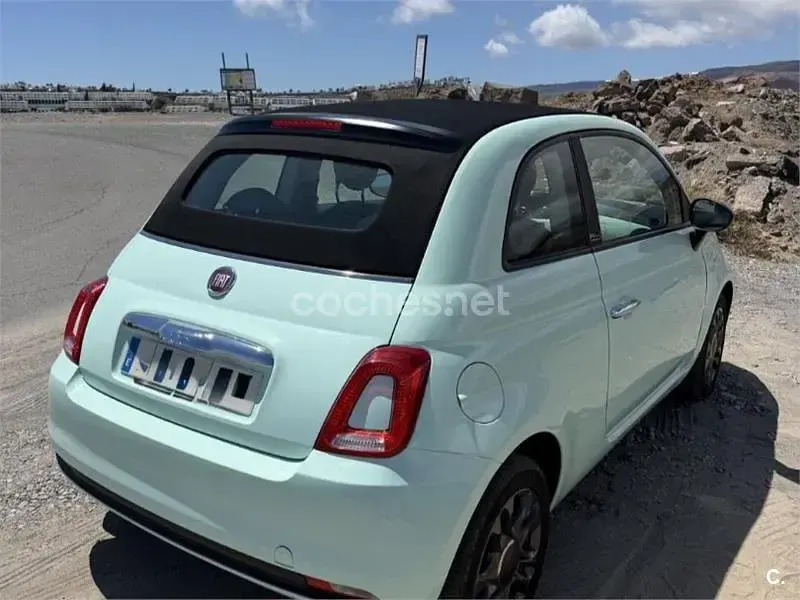 Usado Fiat 500C Pop 69 CV (50 kW) 2018 Azul Descapotable
