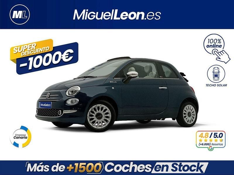 Azul Usado 2022 Fiat 500 Dolcevita Descapotable | 10.985 € (Precio justo) - Imagen 1/4