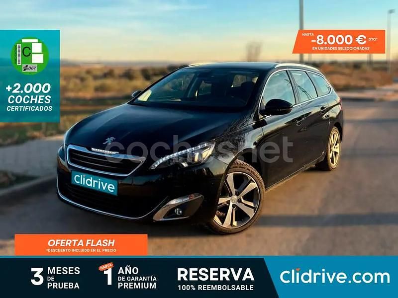 Negro Usado 2017 Peugeot 308 SW Allure Familiar | 6990 € (Buen precio) - Imagen 1/3