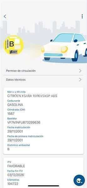 Azul Usado 2001 Citroën Xsara Exclusive Berlina | 1400 € (Buen precio) - Imagen 1/4