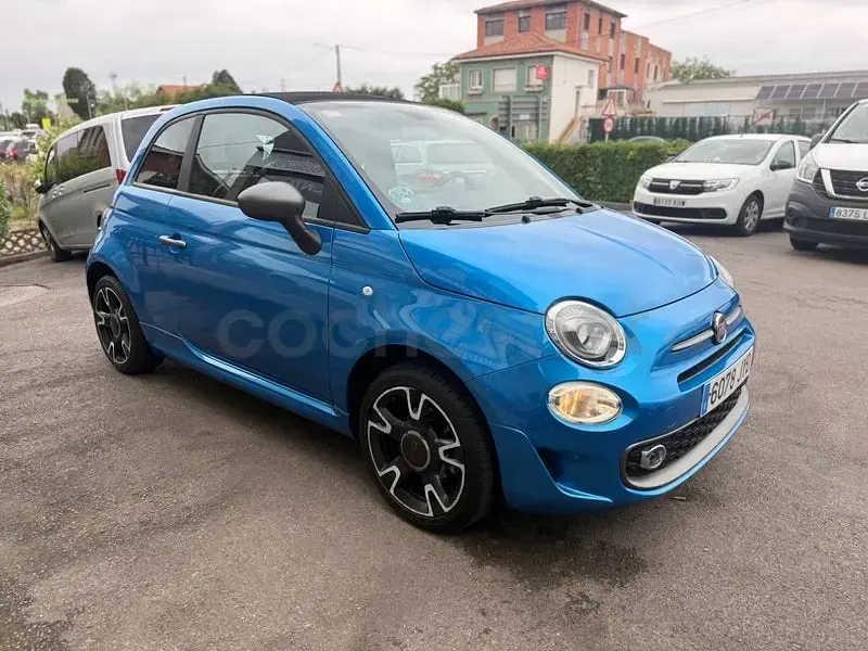 Usado Fiat 500C S 69 CV (50 kW) 2017 Azul Descapotable