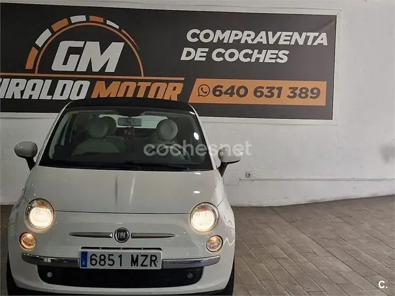 Usado Fiat 500C Lounge 105 CV (77 kW) 2014 Blanco Descapotable