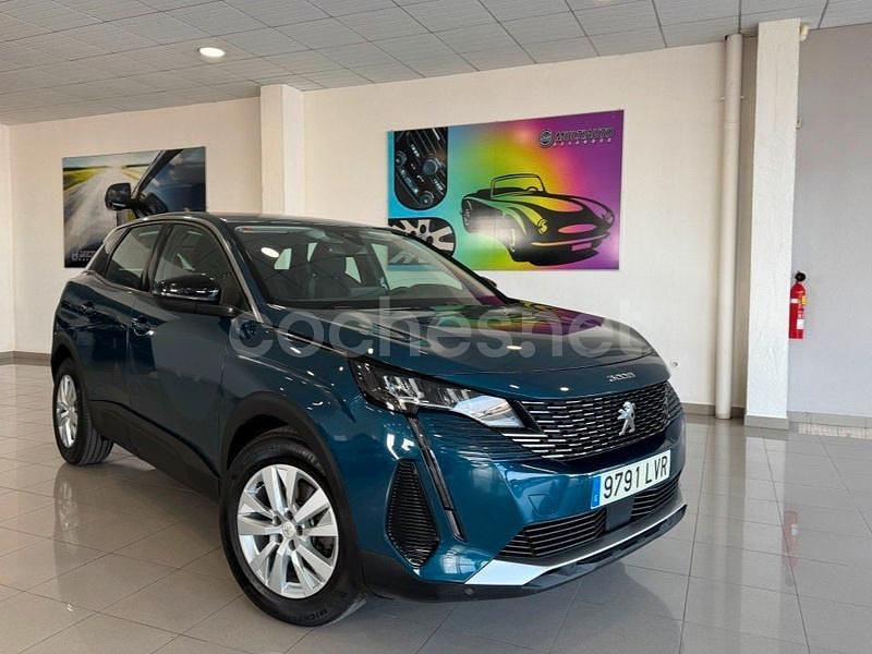Azul Usado 2021 Peugeot 3008 Active SUV | 24.250 € (Caro) - Imagen 1/4