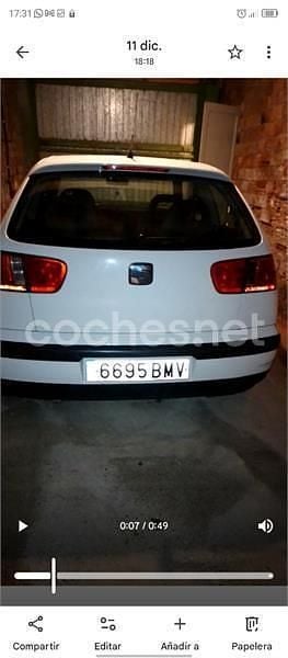 Usado Seat Ibiza 75 CV (55 kW) 2002 Blanco Berlina