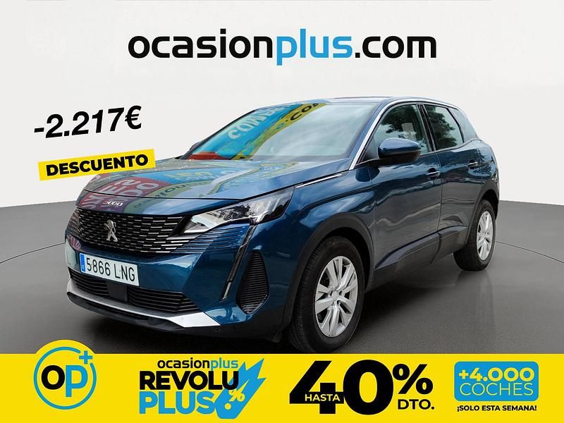 Usado Peugeot 3008 Active 130 CV (95 kW) 2021 Azul SUV