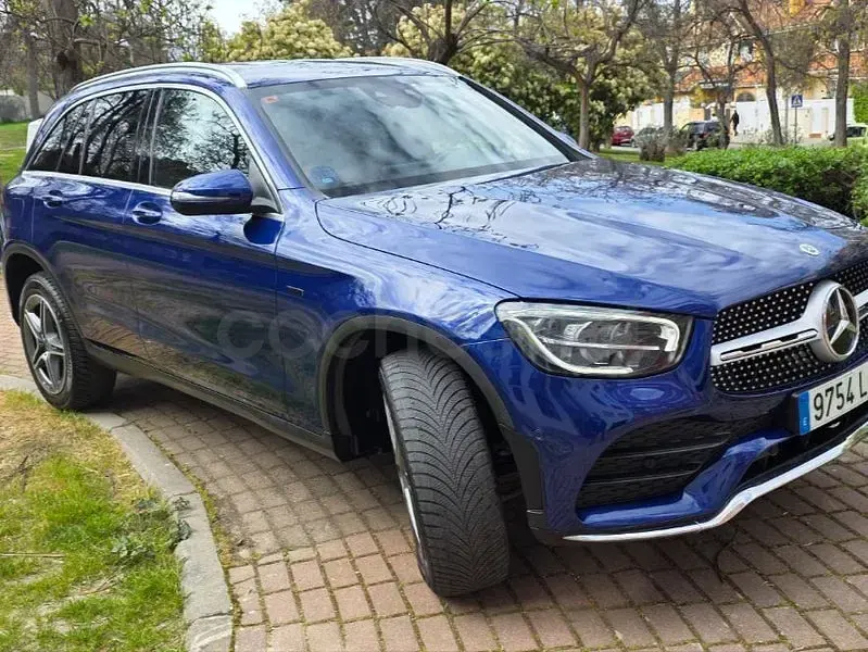 Usado Mercedes GLC300e 306 CV (225 kW) 2021 Azul SUV