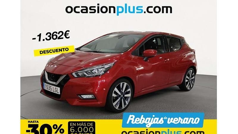 Rojo Usado 2020 Nissan Micra Tekna Utilitario | 13.628 € (Precio justo) - Imagen 1/4