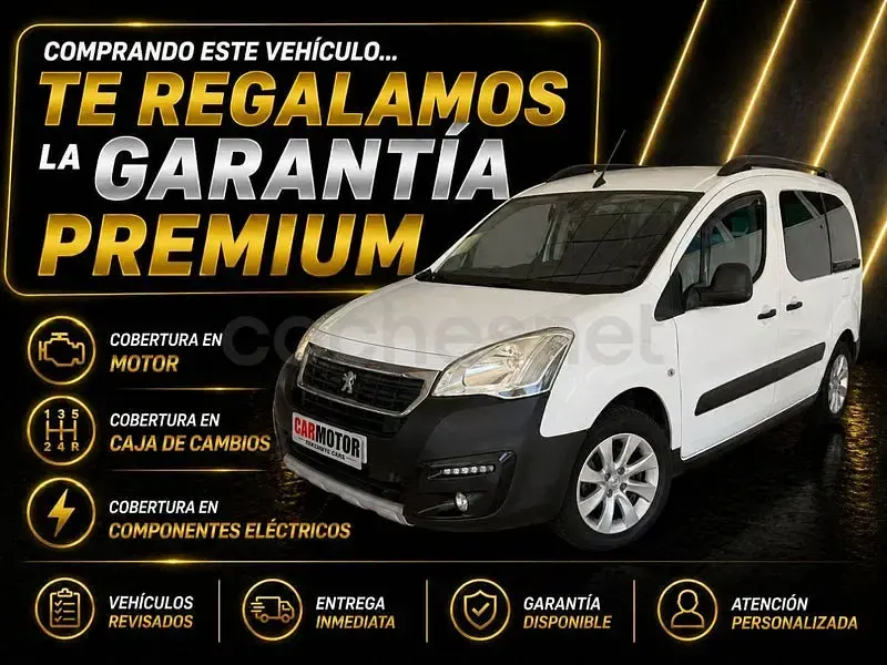 Begagnad Peugeot Partner Tepee Active 110 HK (80 kW) 2017 Vit Minibuss