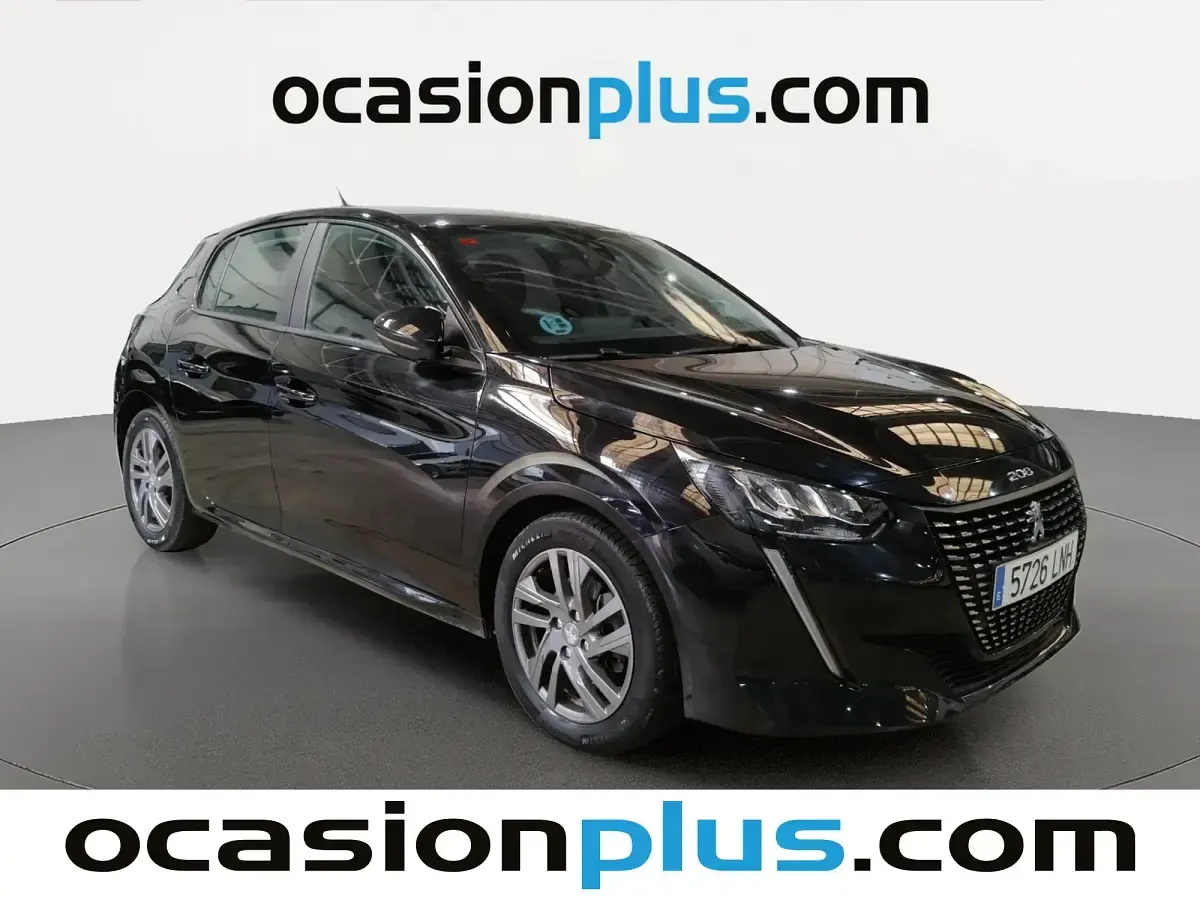 Usado Peugeot 208 Active 100 CV (73 kW) 2021 Negro Utilitario