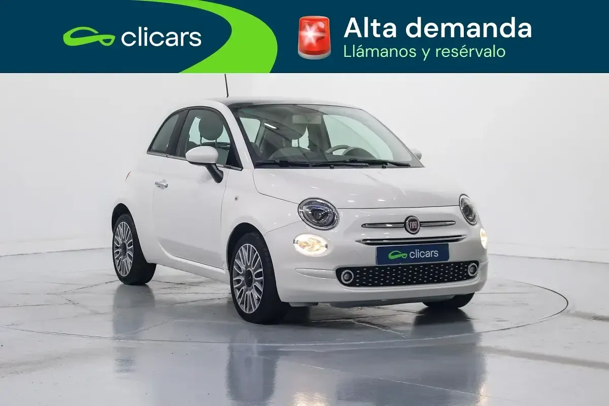 Usado Fiat 500 Lounge 69 CV (50 kW) 2018 Blanco Utilitario