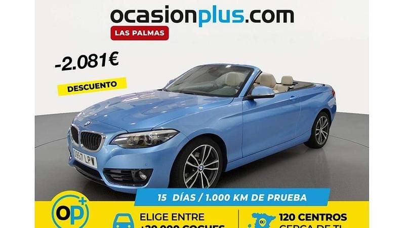 Usado BMW 218 136 CV (100 kW) 2019 Azul Descapotable