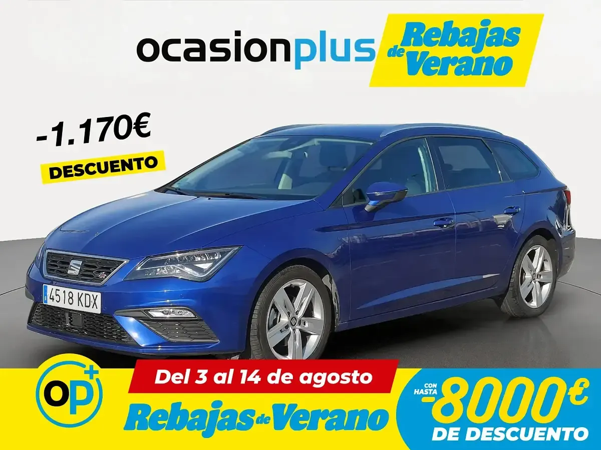 Usado Seat Leon FR 150 CV (110 kW) 2017 Azul Familiar