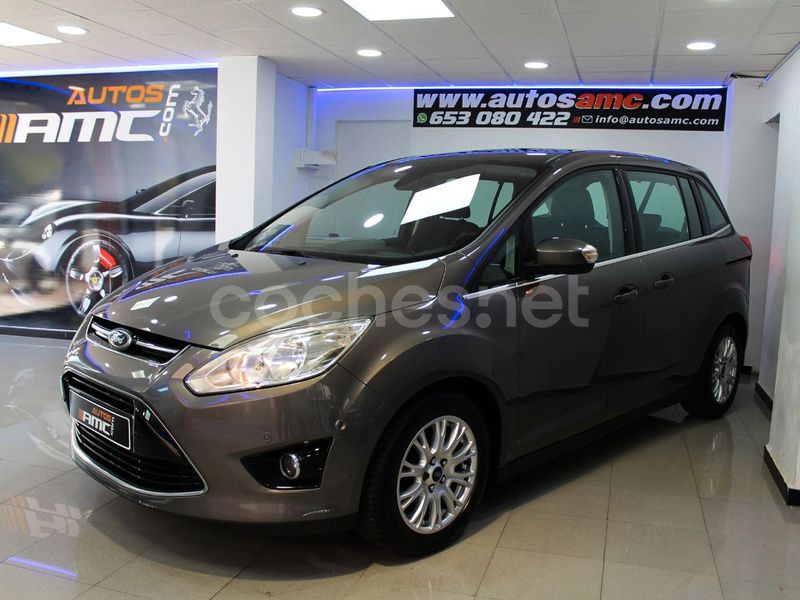 Gris / plata Usado 2014 Ford Grand C-Max Titanium Monovolumen | 9499 € (Precio justo) - Imagen 1/4