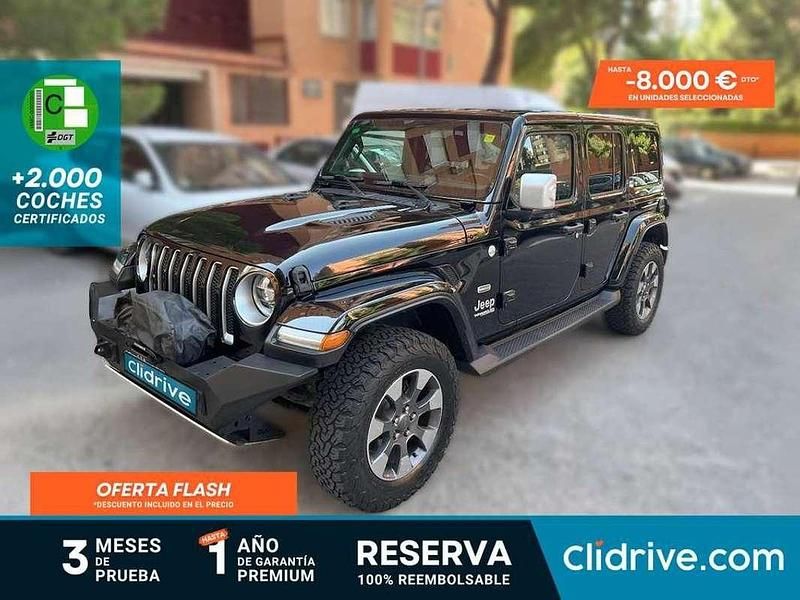 Negro Usado 2019 Jeep Wrangler Unlimited Sahara SUV | 35.190 € - Imagen 1/3